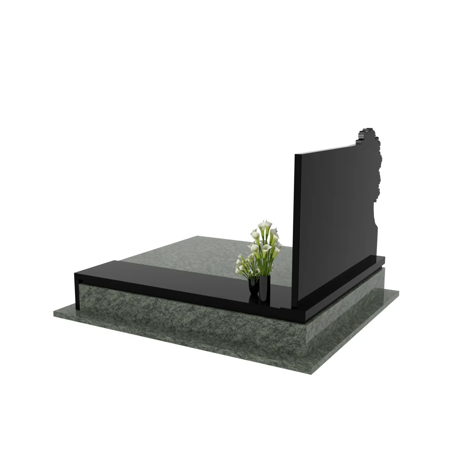 Nagrobek podwójny z grawerem Jezusa i drzewa KD 74+360 – photo №4