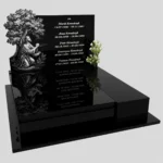 Nagrobek podwójny z grawerem Jezusa i drzewa KD 74 zdjęcie 37