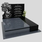 Nagrobek podwójny z grawerem Jezusa i drzewa KD 74 zdjęcie 38