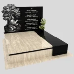 Nagrobek podwójny z grawerem Jezusa i drzewa KD 74 zdjęcie 41