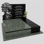 Nagrobek podwójny z grawerem Jezusa i drzewa KD 74 zdjęcie 43