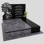 Nagrobek podwójny z grawerem Jezusa i drzewa KD 74 zdjęcie 44