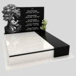 Nagrobek podwójny z grawerem Jezusa i drzewa KD 74 zdjęcie 46