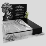 Nagrobek podwójny z grawerem Jezusa i drzewa KD 74 zdjęcie 48