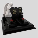 Nagrobek podwójny z rzeźbą anioła i sercem CK 120 zdjęcie 36