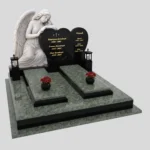 Nagrobek podwójny z rzeźbą anioła i sercem CK 120 zdjęcie 42