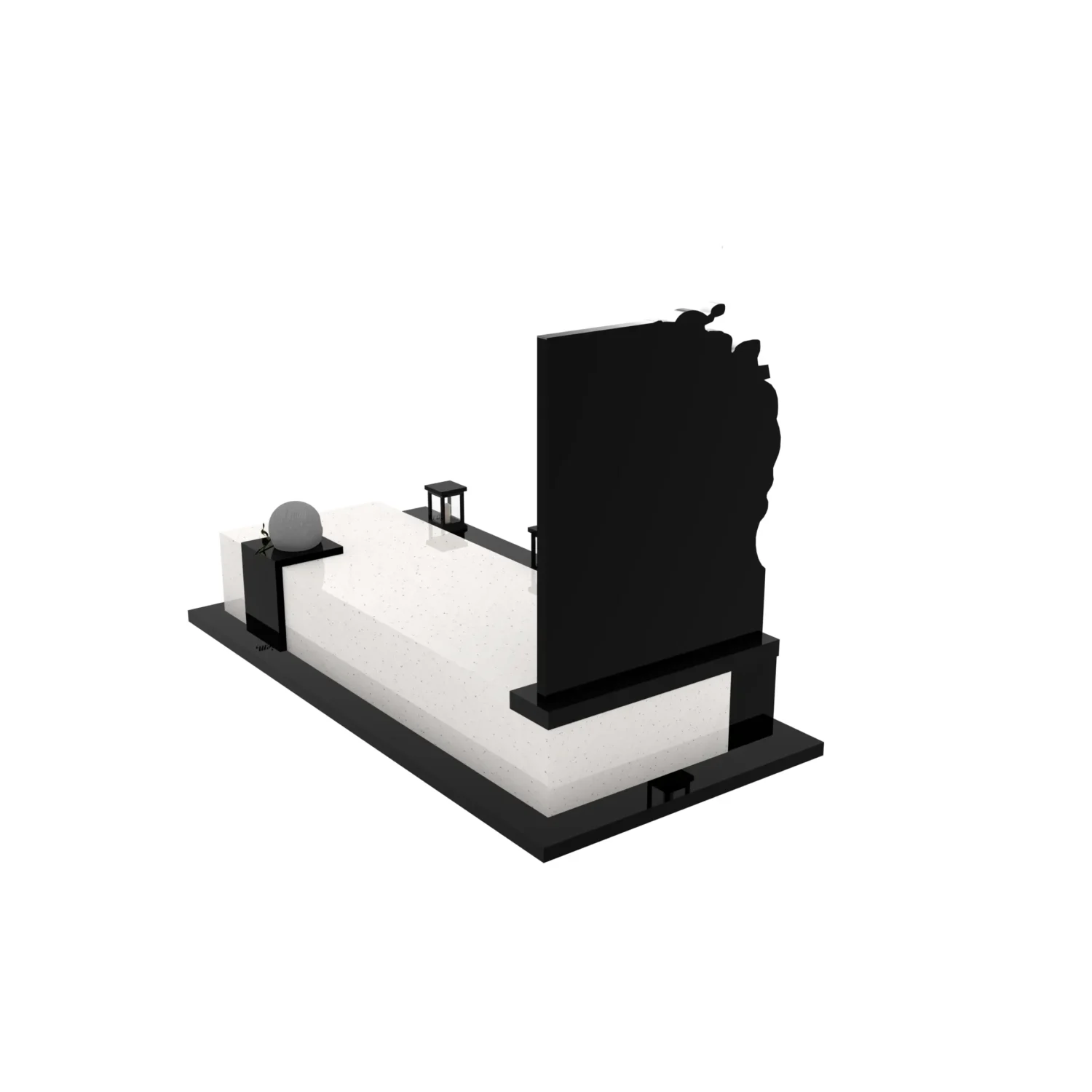 Nagrobek pojedynczy z grawerem motora i rzeźbą kasku K 131+360 – photo №5