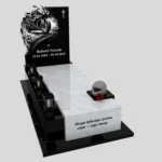 Nagrobek pojedynczy z grawerem motora i rzeźbą kasku K 131 zdjęcie 38