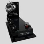 Nagrobek pojedynczy z grawerem motora i rzeźbą kasku K 131 zdjęcie 42