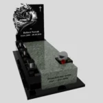 Nagrobek pojedynczy z grawerem motora i rzeźbą kasku K 131 zdjęcie 43
