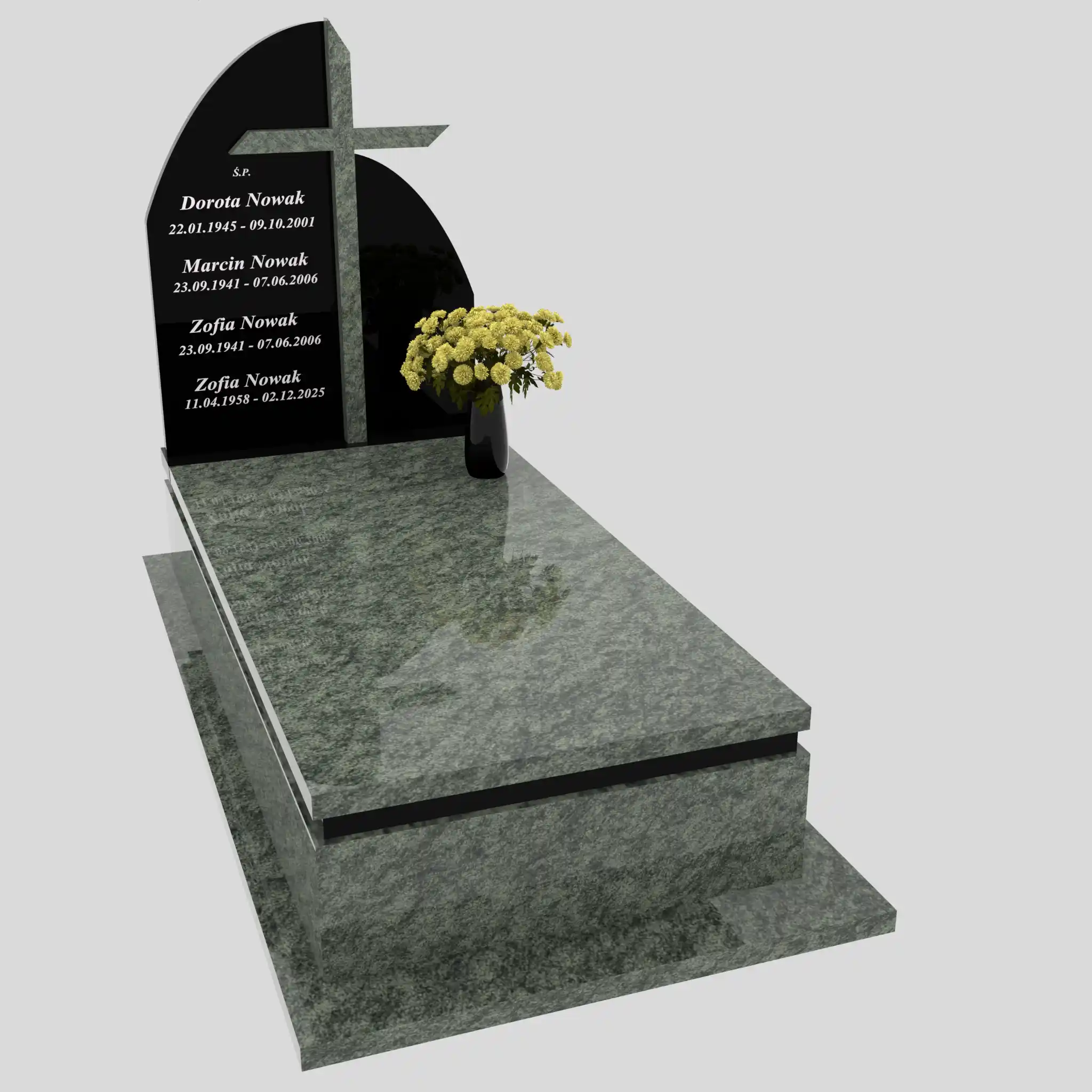 Nagrobek pojedynczy z krzyżem K 132 zdjęcie 86