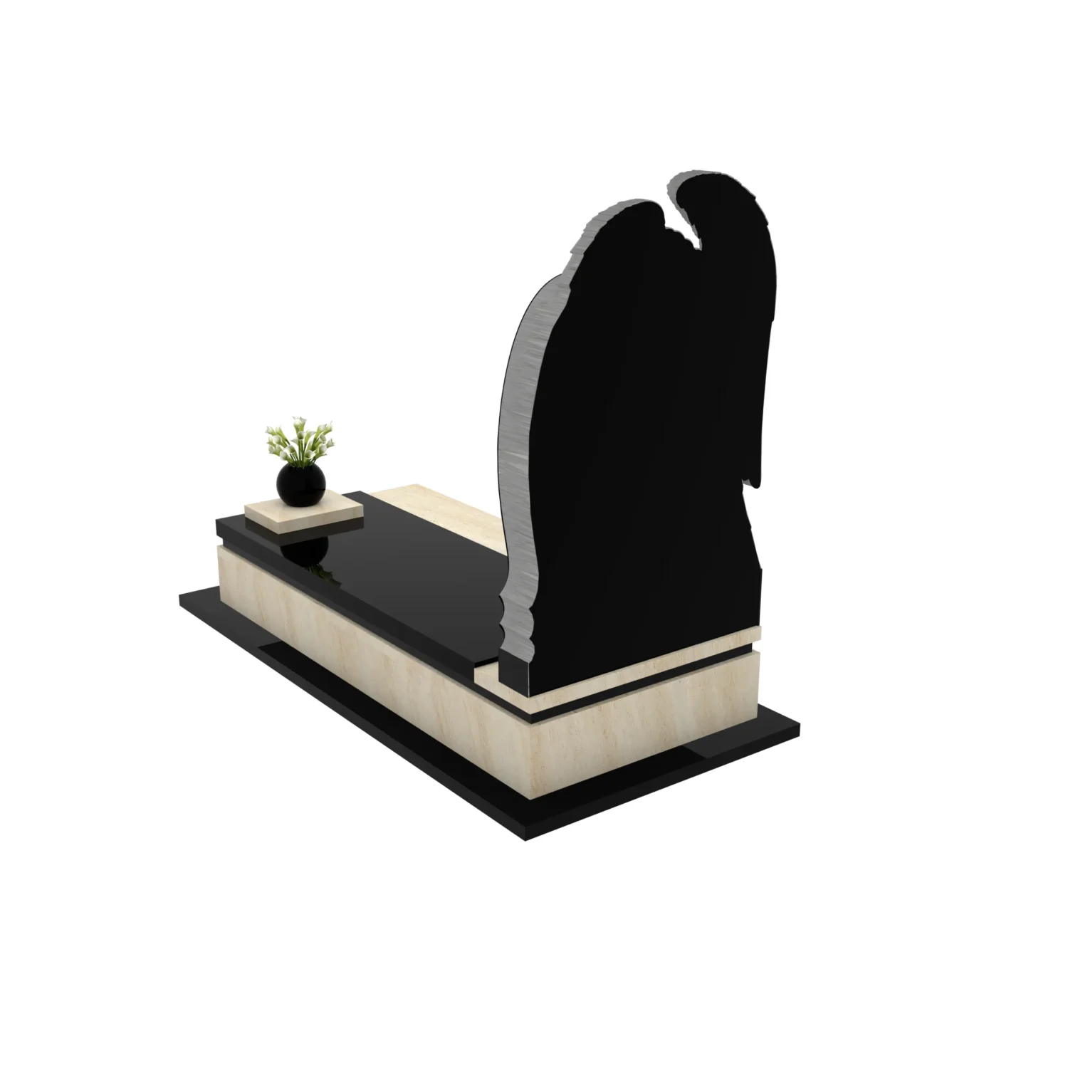 Nagrobek pojedynczy z rzeźbą anioła CK 185+360 – photo №3