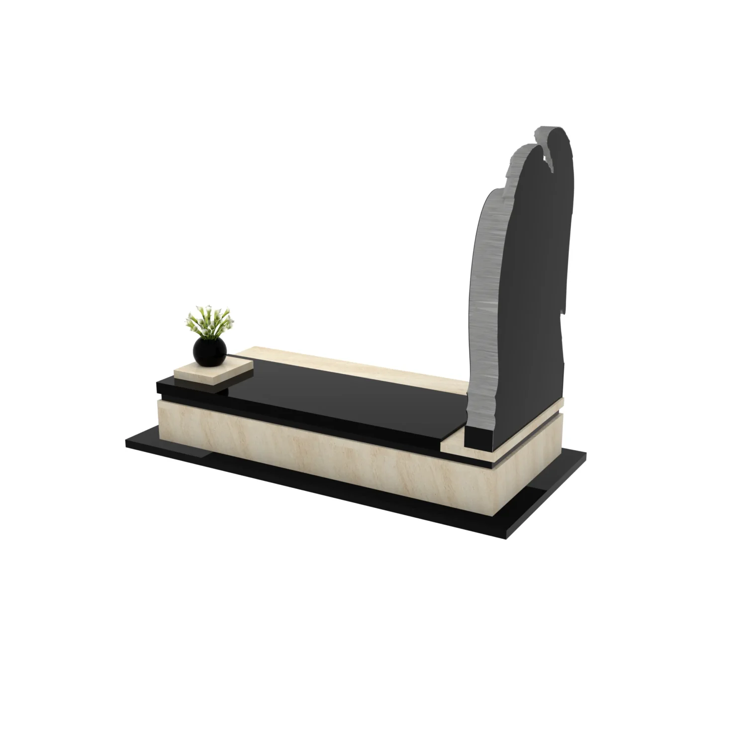 Nagrobek pojedynczy z rzeźbą anioła CK 185+360 – photo №2