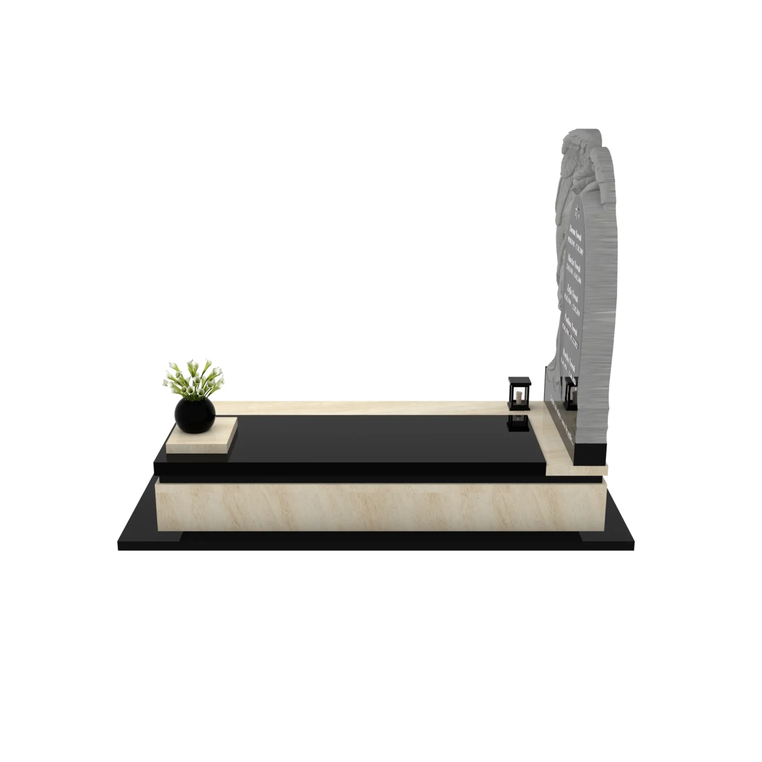 Nagrobek pojedynczy z rzeźbą anioła CK 185+360 – photo №1