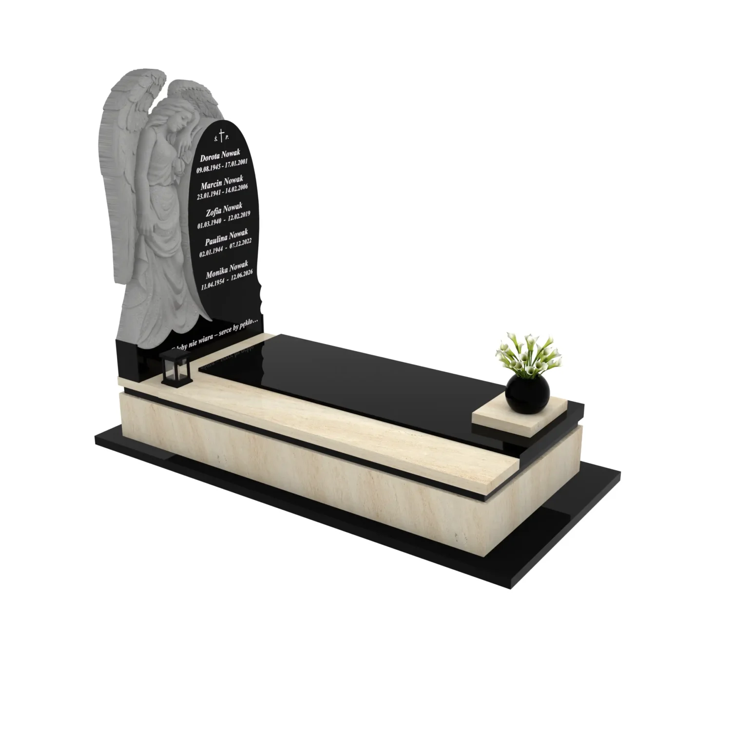 Nagrobek pojedynczy z rzeźbą anioła CK 185+360 – photo №8