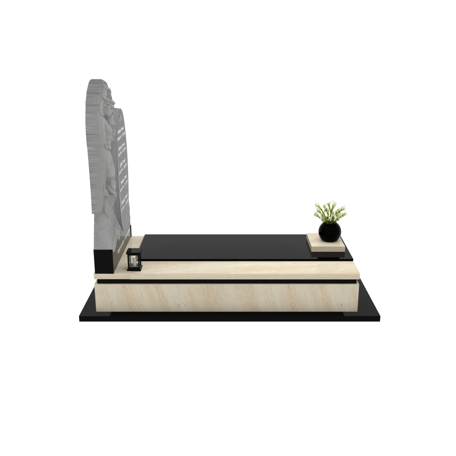 Nagrobek pojedynczy z rzeźbą anioła CK 185+360 – photo №7