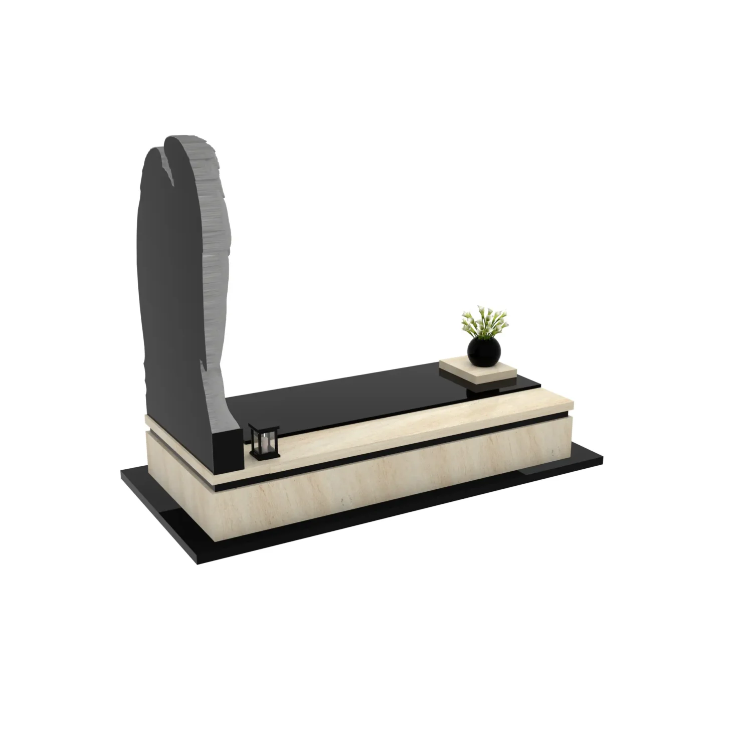 Nagrobek pojedynczy z rzeźbą anioła CK 185+360 – photo №6