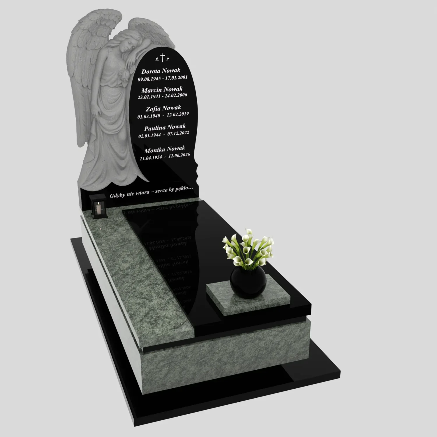 Nagrobek pojedynczy z rzeźbą anioła CK 185 zdjęcie 85