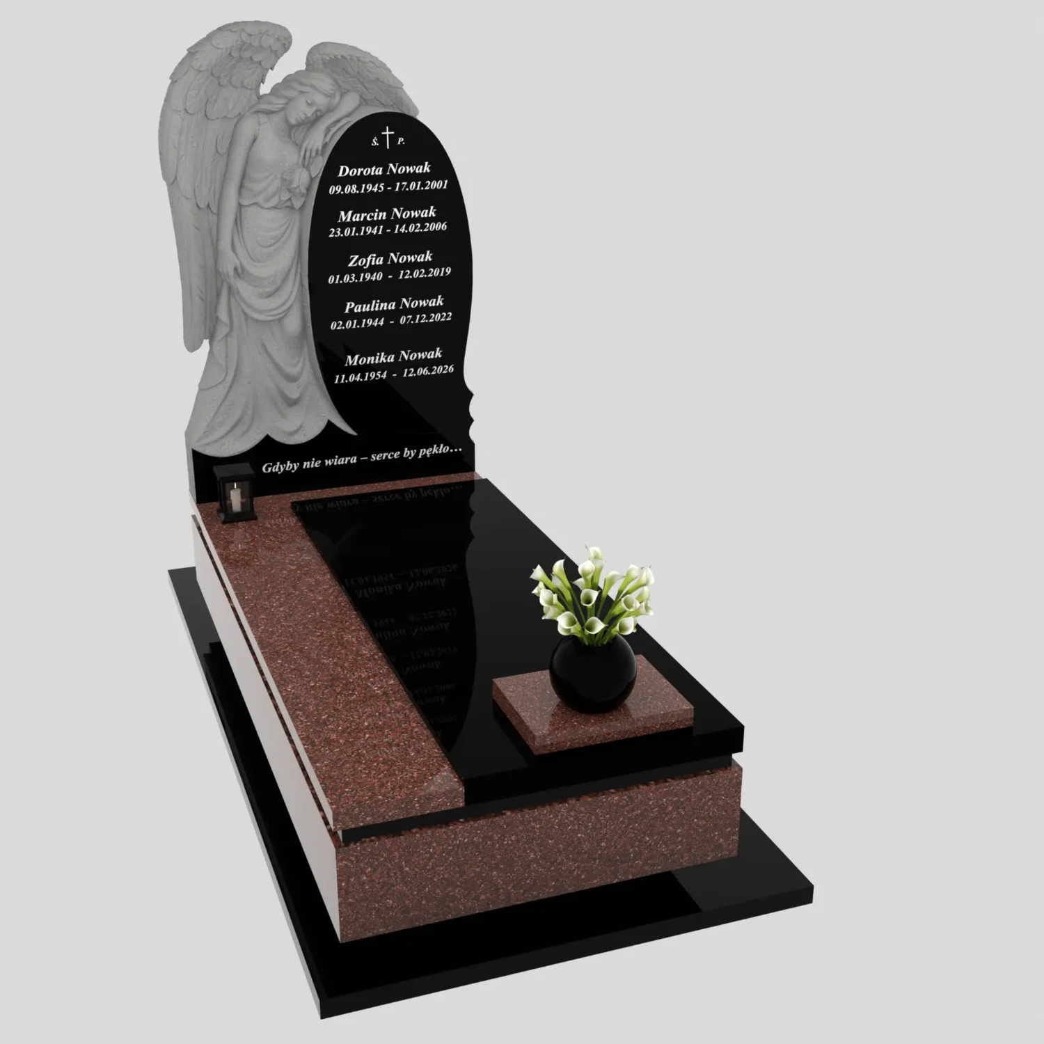 Nagrobek pojedynczy z rzeźbą anioła CK 185 zdjęcie 92