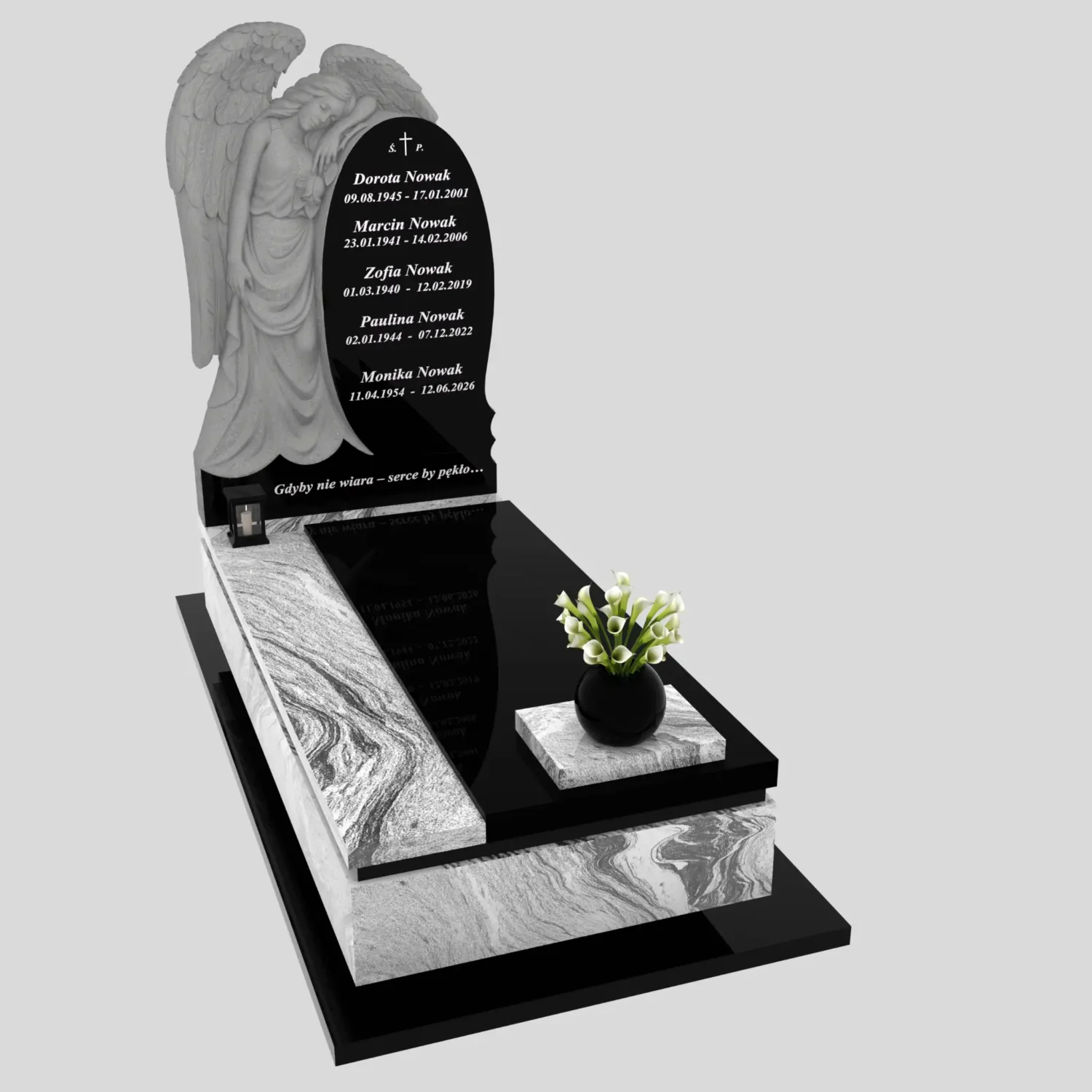 Nagrobek pojedynczy z rzeźbą anioła CK 185 zdjęcie 93