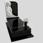 Nagrobek pojedynczy z rzeźbą Matki Boskiej z marmuru CK 186 zdjęcie 35