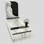 Nagrobek pojedynczy z rzeźbą Matki Boskiej z marmuru CK 186 zdjęcie 40