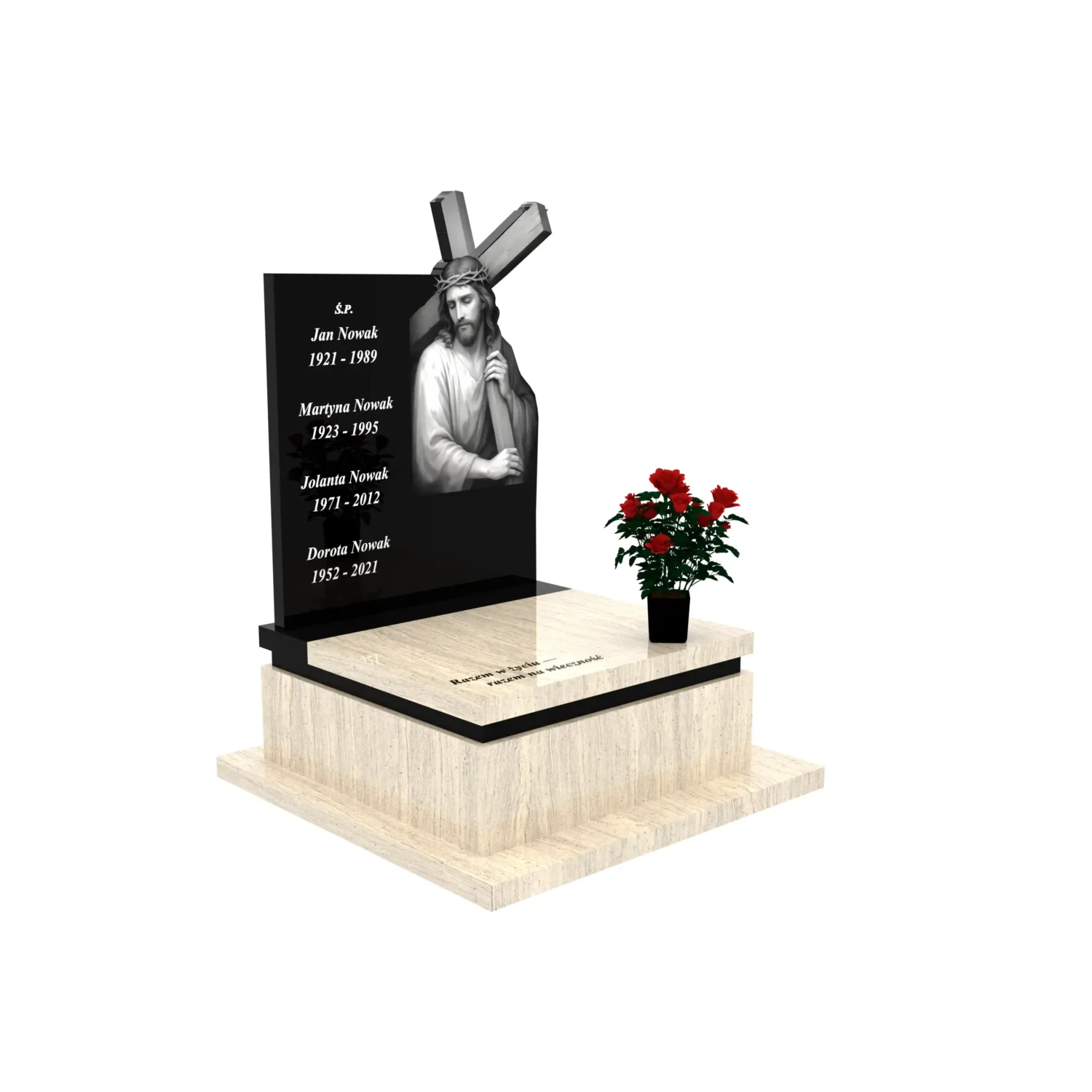 nagrobek urnowy z grawerem Jezusa U 133+360 – photo №11