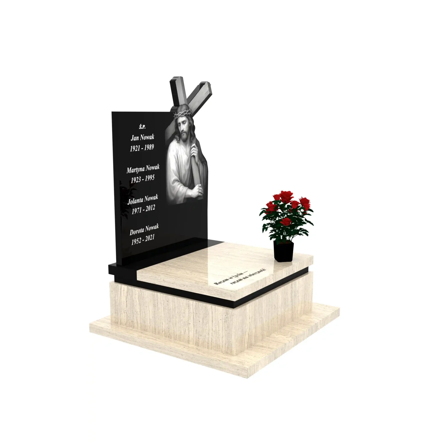 nagrobek urnowy z grawerem Jezusa U 133+360 – photo №10