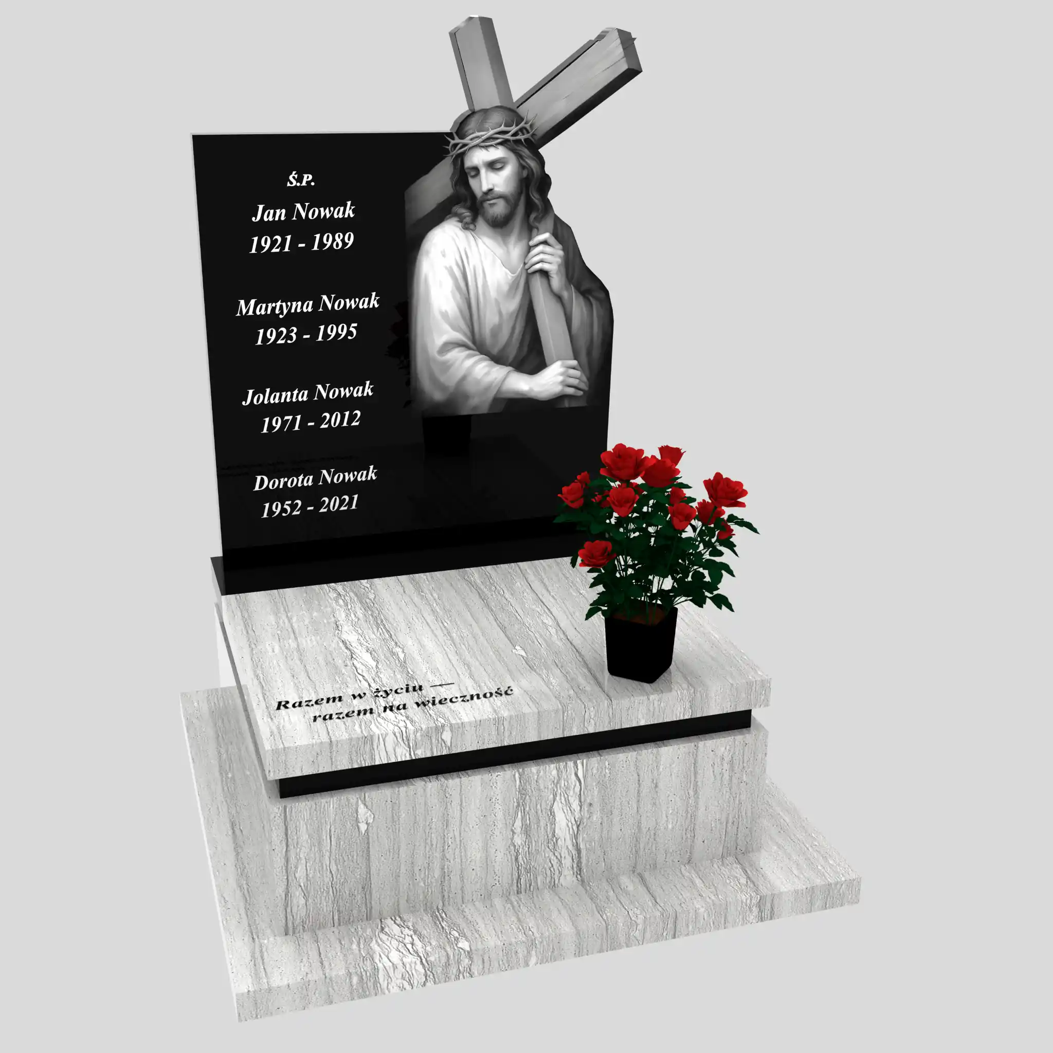 nagrobek urnowy z grawerem Jezusa U 133 zdjęcie 90