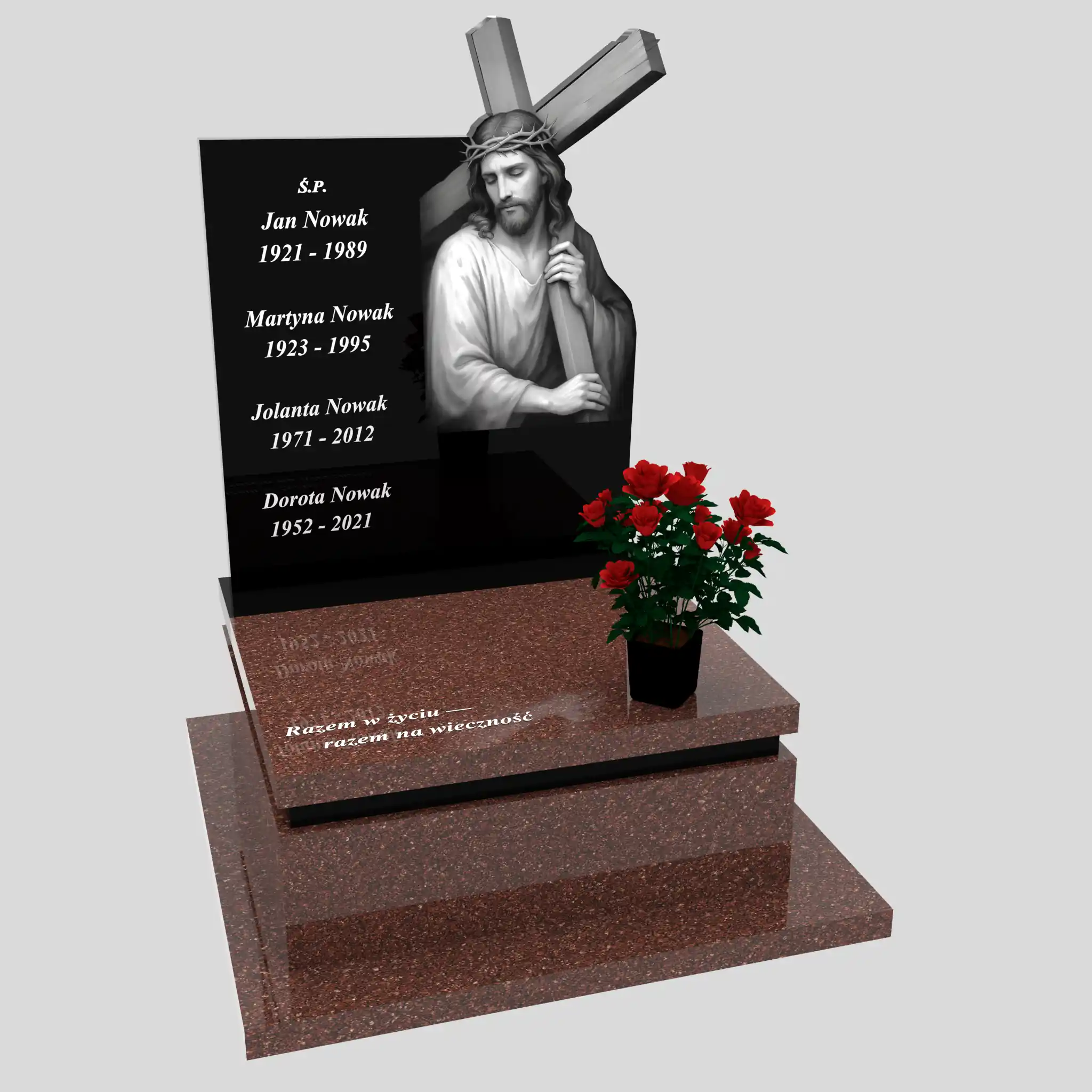 nagrobek urnowy z grawerem Jezusa U 133 zdjęcie 81