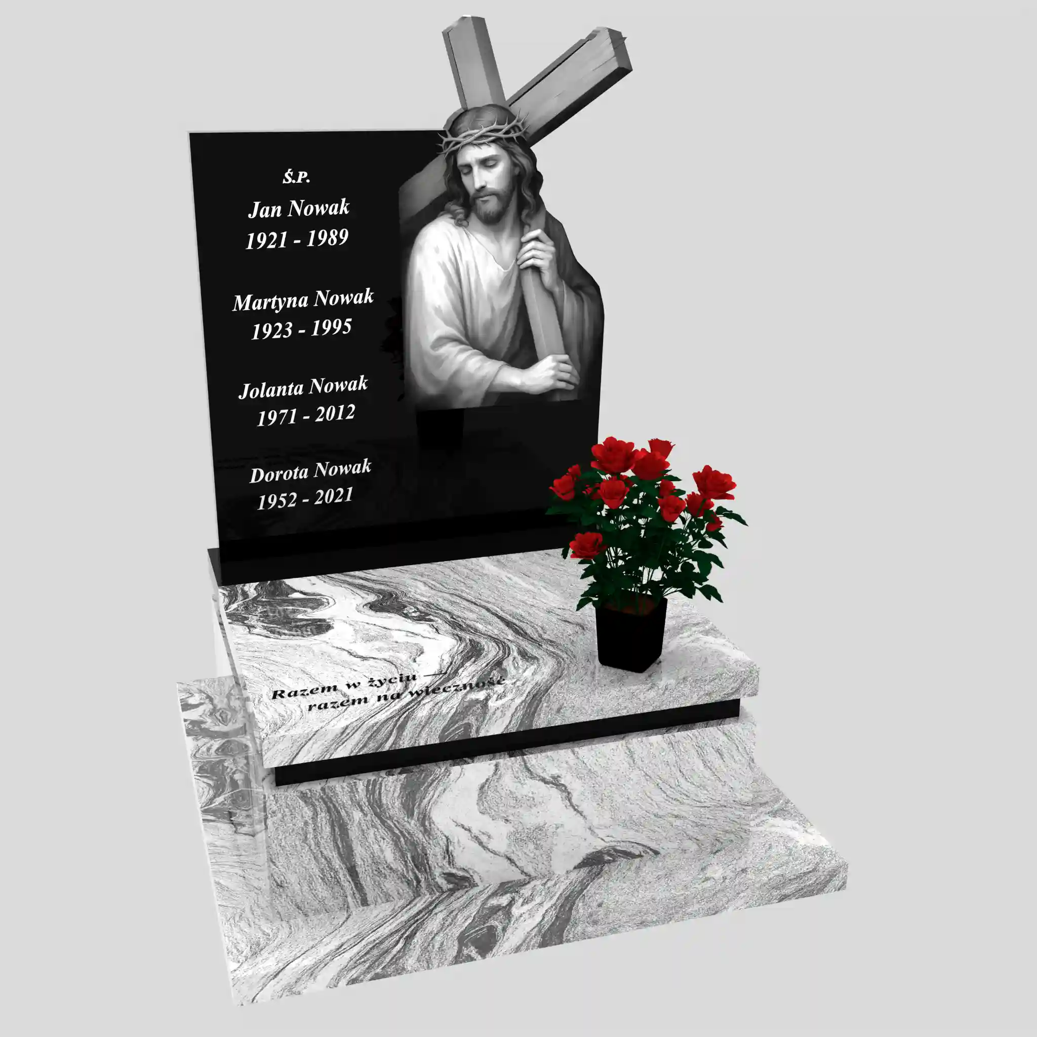 nagrobek urnowy z grawerem Jezusa U 133 zdjęcie 80