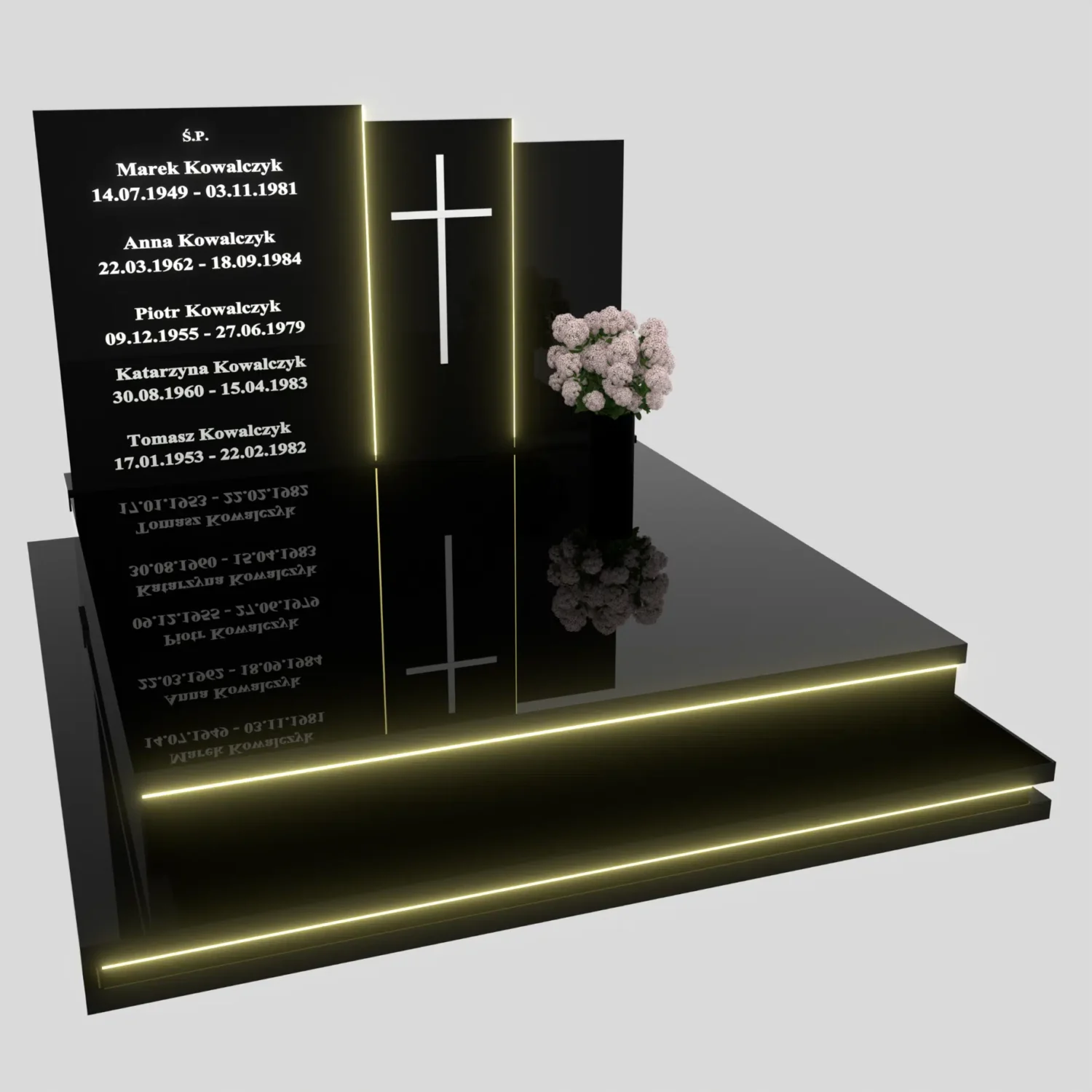 Nagrobek podwójny z oświetleniem LED KD 77 zdjęcie 92