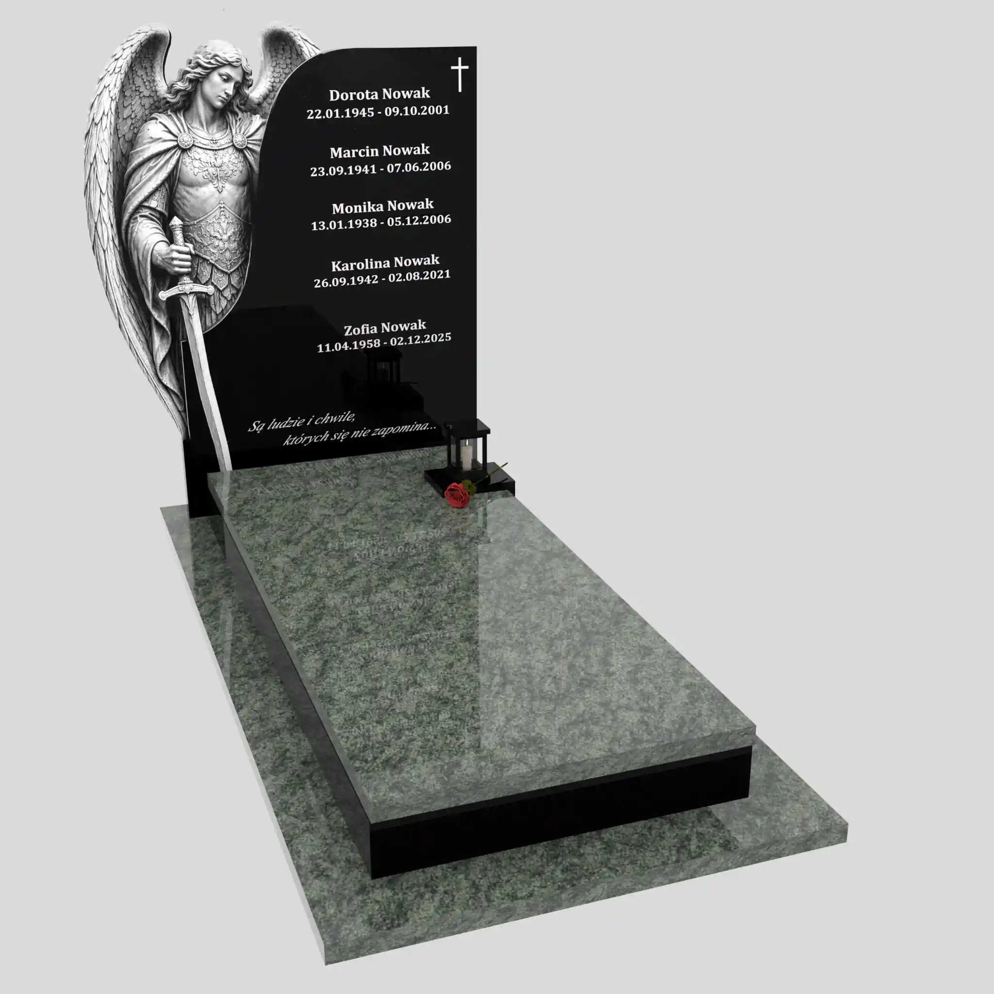 Nagrobek pojedynczy z grawerem archanioła K 134 zdjęcie 87