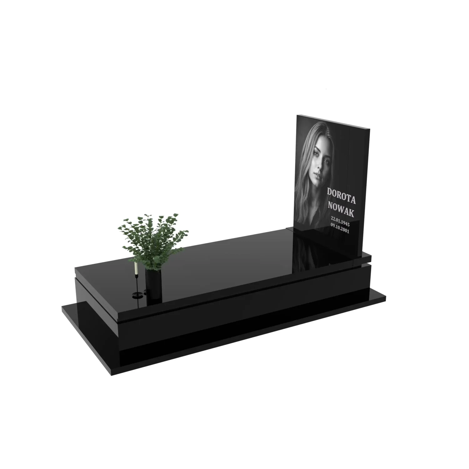 Nagrobek pojedynczy z grawerem portretu K 203+360 – photo №2