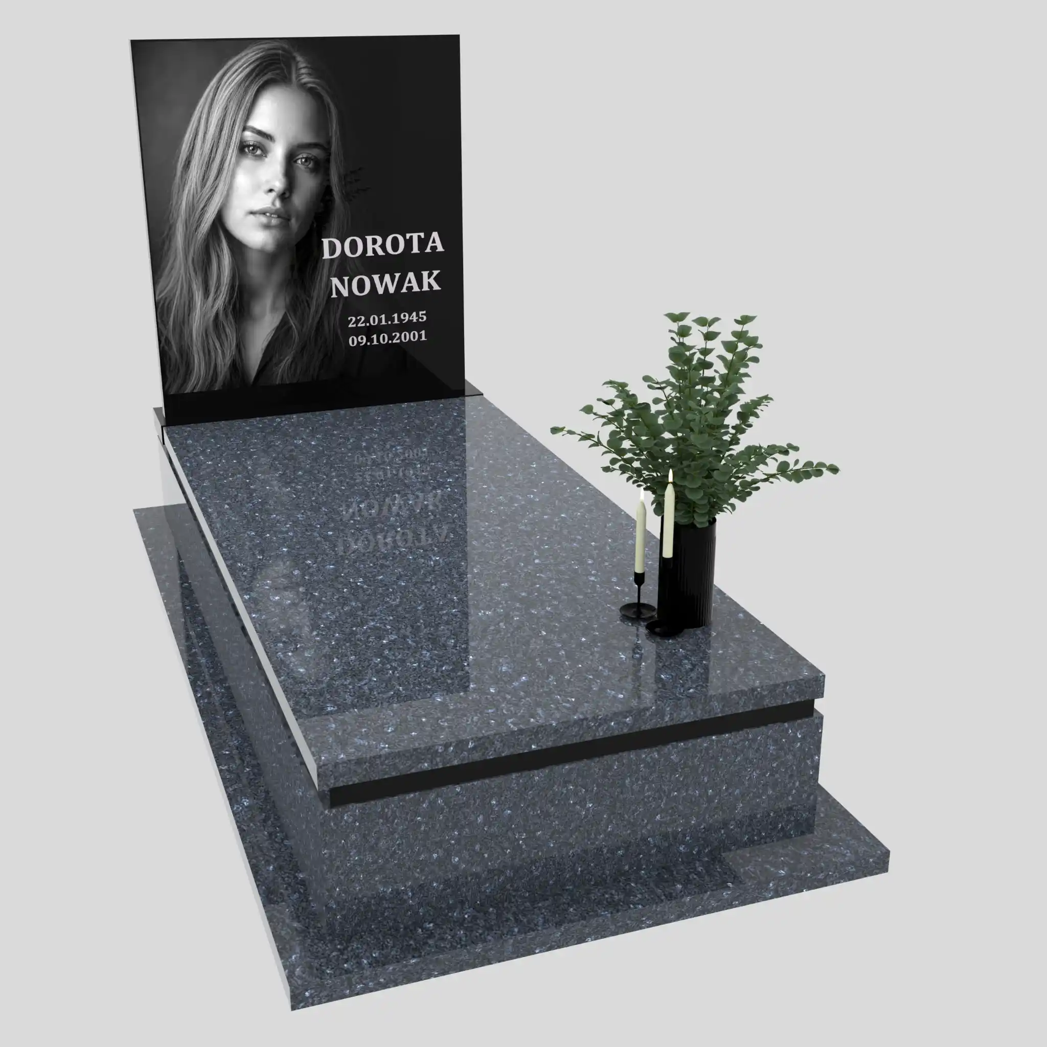 Nagrobek pojedynczy z grawerem portretu K 203 zdjęcie 90