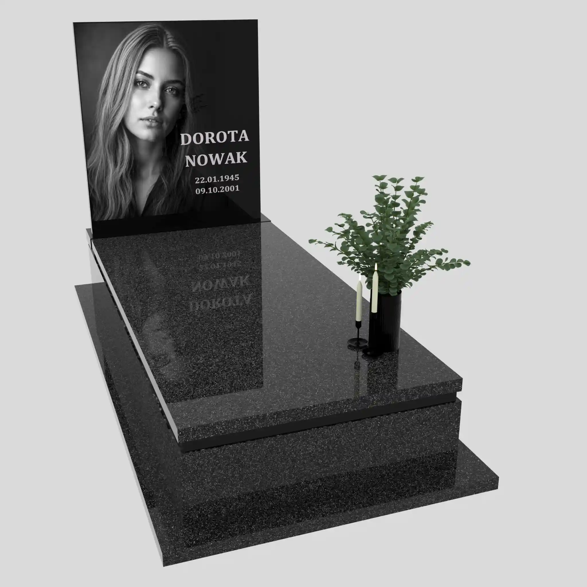 Nagrobek pojedynczy z grawerem portretu K 203 zdjęcie 87