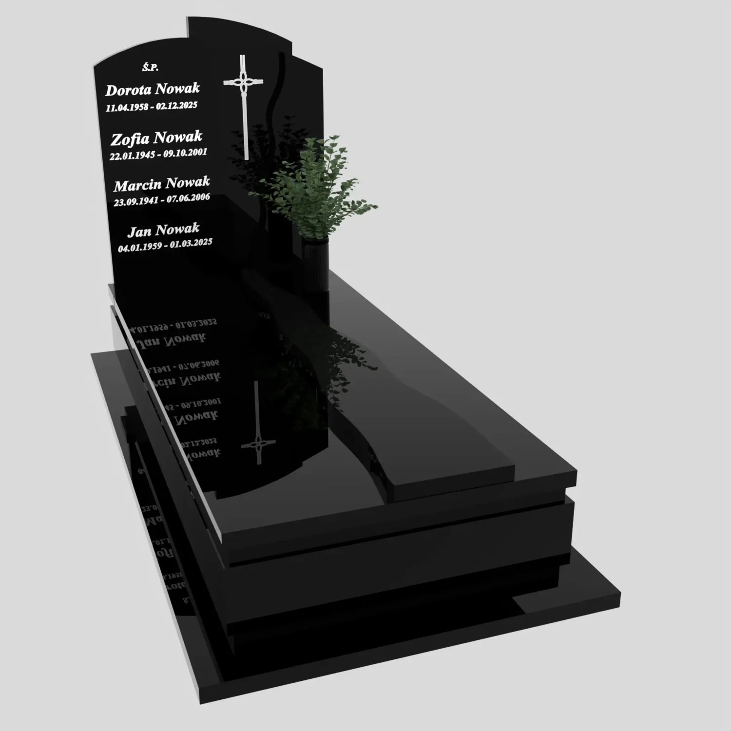 Nagrobek pojedynczy z krzyżem K 200 zdjęcie 91
