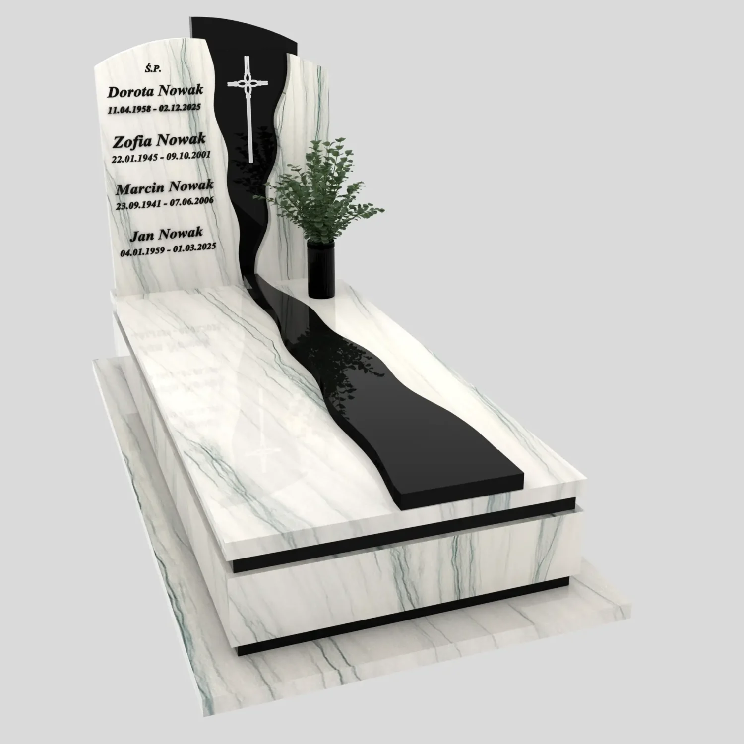Nagrobek pojedynczy z krzyżem K 200 zdjęcie 85
