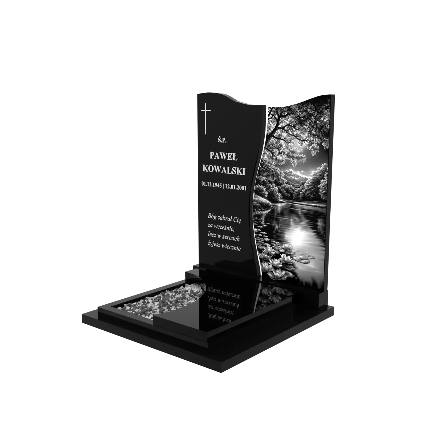 Nagrobek urnowy z grawerem natury U 136+360 – photo №1
