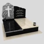 Nagrobek podwójny z rzeźbą krzyża CK 194 zdjęcie 34