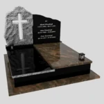 Nagrobek podwójny z rzeźbą krzyża CK 194 zdjęcie 35