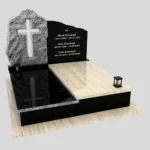Nagrobek podwójny z rzeźbą krzyża CK 194 zdjęcie 45