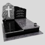 Nagrobek podwójny z rzeźbą krzyża CK 194 zdjęcie 37