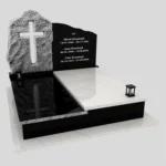 Nagrobek podwójny z rzeźbą krzyża CK 194 zdjęcie 47