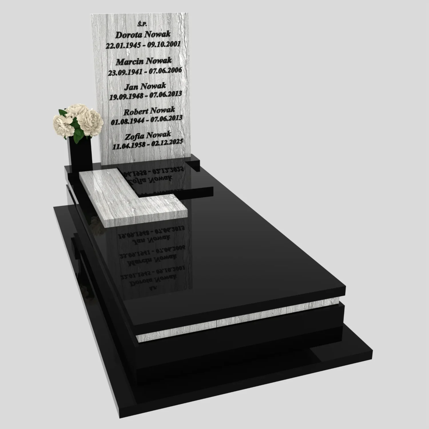 Nagrobek pojedynczy w nowoczesnym stylu K 210 zdjęcie 90