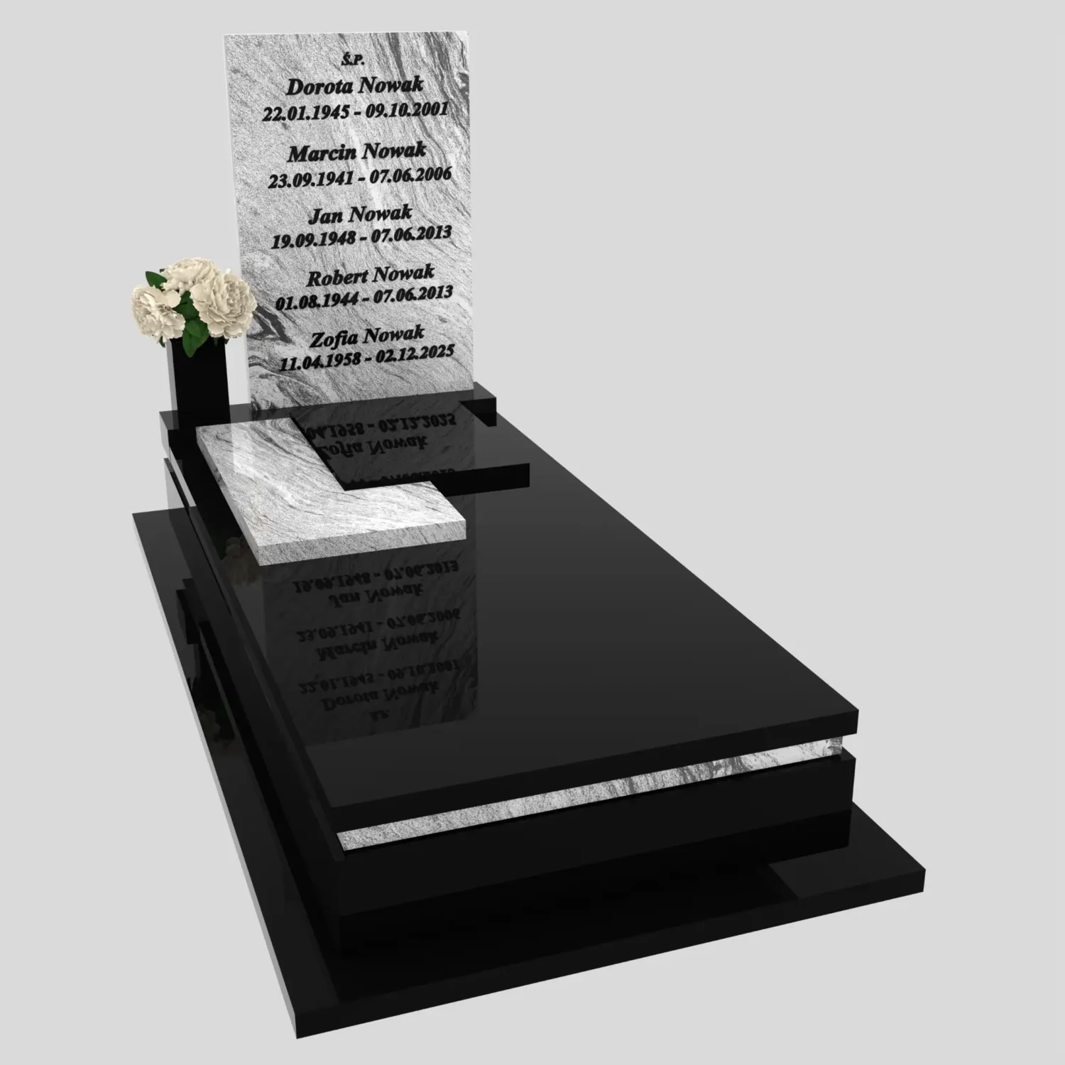 Nagrobek pojedynczy w nowoczesnym stylu K 210 zdjęcie 80