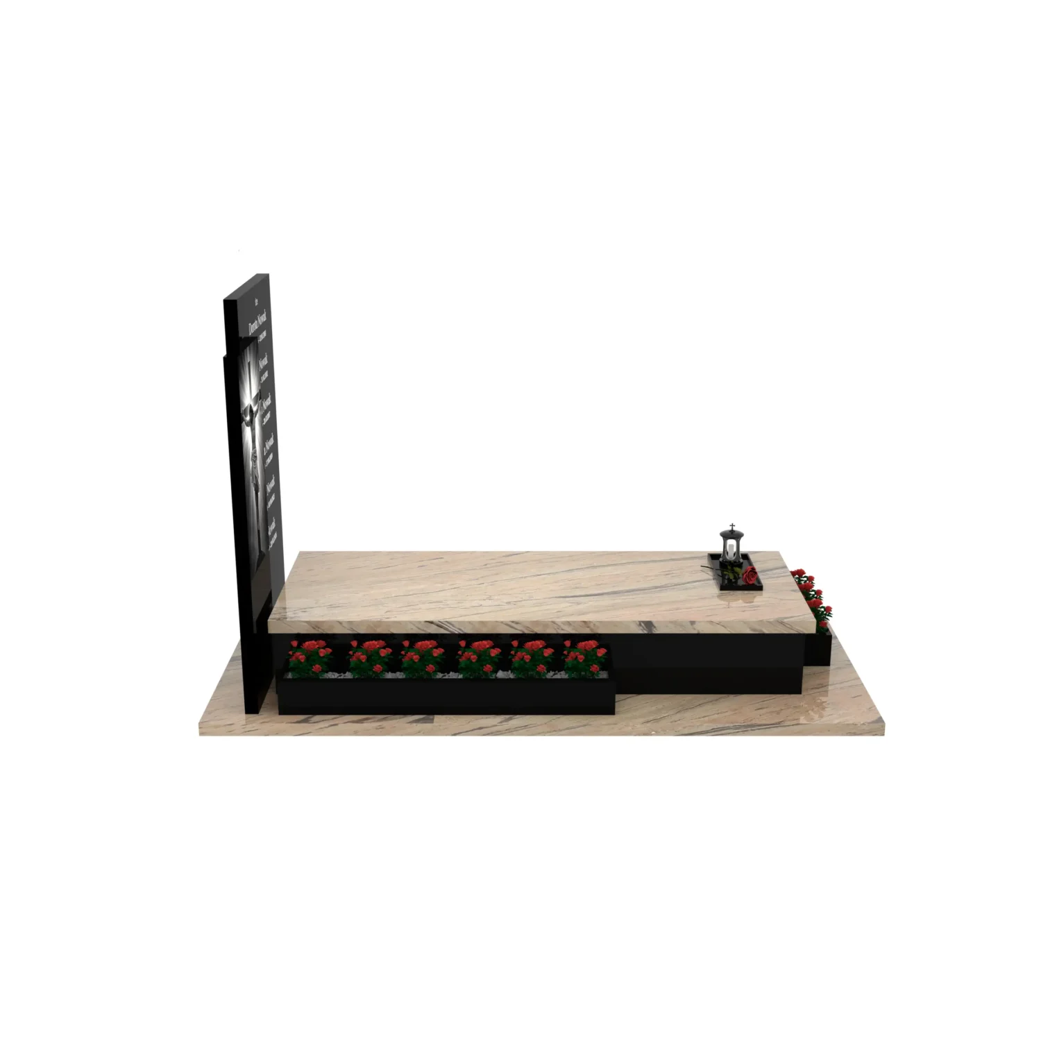 Nagrobek pojedynczy z donicą i grawerem Jezusa K 207+360 – photo №9