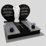 Nagrobek podwójny z sercem i rzeźbą Jezusa CK 197 zdjęcie 43