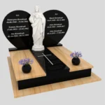 Nagrobek podwójny z sercem i rzeźbą Jezusa CK 197 zdjęcie 47