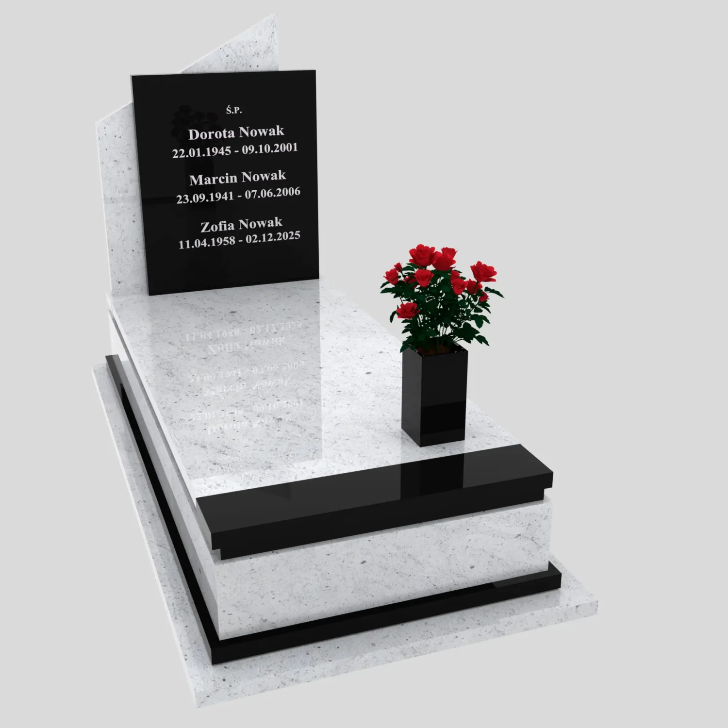 Nagrobek pojedynczy z wazonem K 211 zdjęcie 82